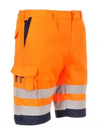 High-visibility polyester-cotton shorts
